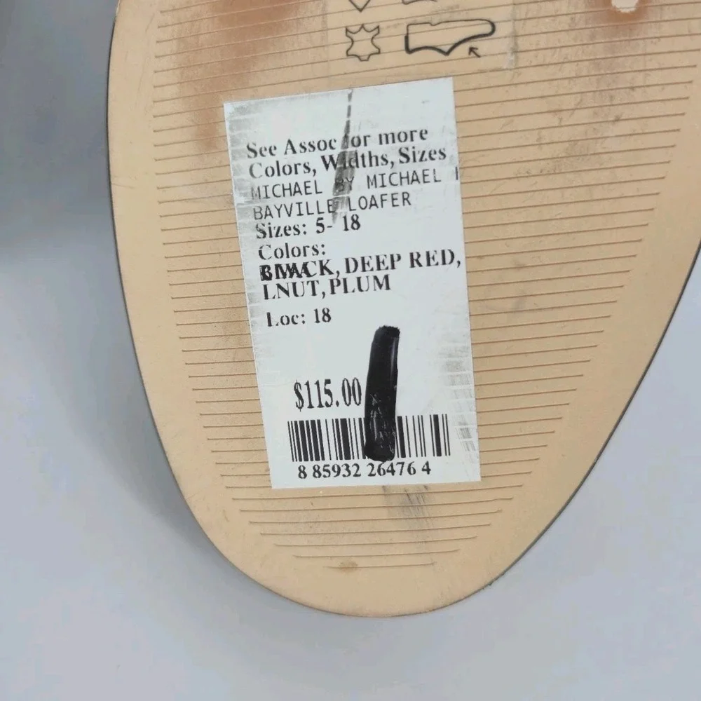 Michael Kors Bayville Black Patent Leather Heeled Penny Loafer Shoes Womens 9.5M - Picture 7 of 10